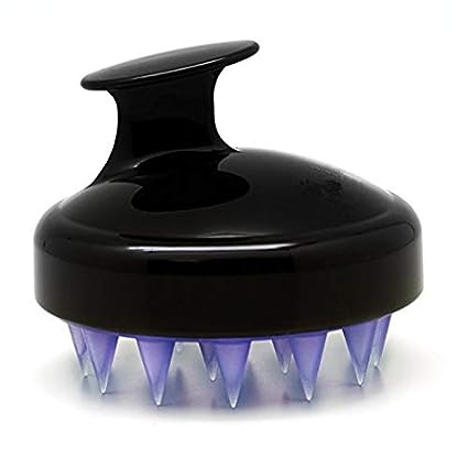 Scalp Massager Black| Handheld Massager Shampoo Brush | Wet And Dry Hair Brush | Scalp Massage Brush | Head Massager With Soft Silicone