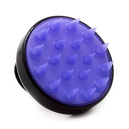 Scalp Massager Black| Handheld Massager Shampoo Brush | Wet And Dry Hair Brush | Scalp Massage Brush | Head Massager With Soft Silicone